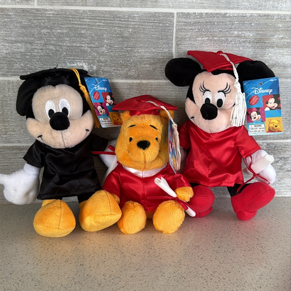 Disney Graduation plush characters